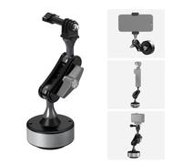 BRDRC Soporte eléctrico de succión de vacío para cámara, brazo mágico de cabeza de bola dual ajustable de 360°, soporte de coche de liberación rápida compatible con GoPro, para DJI, para Insta360