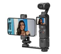BRDRC Soporte para teléfono móvil Pocket 3 4, adaptador de expansión de metal con clip para teléfono móvil, tornillo de 1/4 pulgadas y zapata fría para DJI Osmo Pocket 3 4 Creator Combo Accesorios