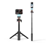 BRDRC Trípode para Insta360 X5 ACE Pro 2, barra de extensión de liberación rápida de 21 pulgadas, mini mesa de escritorio, soporte de agarre portátil con zapata fría para Insta 360 X5 X4 Air, ACE Pro