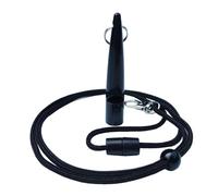 BRDTKUGV Silbato para perros, silbatos para perros para retiro, silbato de entrenamiento de perros de paso alto con cordón, silbatos de perros de larga distancia para todas las razas (negro)