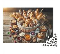 Bread Assortment Basket 100% Recycled Cardboard Bread & Pastry Basket 1000Pc Puzzle Adults Unique Classic Educational Games Brainteasing 52x38cm/1000pcs