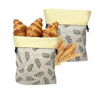 Bread Bags Reusable Food Safe Baking Storage Design With A Beeswax 2 Pieces