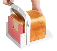 Bread Cutting Slicer, Foldable Bread Slicing Tool, 238g Toast Cutter Guide for Precise Slices Kitchen Gadget with Non Slip Base Baking Tool Slicer for Homemade Roast Sandwich Daily