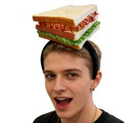 Bread Headband - Cute Simulation Bread Sandwich Comfortable Hairband, Cosplay Party Food Headdress for Carnival Gown Themed Party Performance Birthday School Costume Accessory