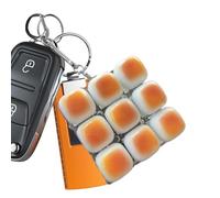 Bread Keyboard Fidget - ABS 6cm | Anti Stress Fidget Keychain, Stress Relief Mini Keyboard Toy For Kids Teens Adults | For Study Work Travel Office Home Conference Use