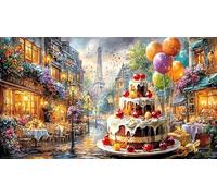 Bread_Milk_and-Fresh-Fruits-on-a-Rustic-Table Puzzle Familiar 1000 Piezas Desafiante y Divertido Papel Reciclado para Adultos 38x52/1000pcs