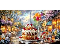 Bread_Milk_and-Fresh-Fruits-on-a-Rustic-Table Puzzle Familiar 1000 Piezas Papel Reciclado Desafiante y Divertido para Adultos 38x26/1000pcs