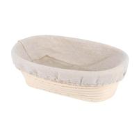 Bread Proofing Basket - Handwoven Rattan Proofing Bowl, Oval Dough Development Holder, Reusable Fabric Inserts, Artisan Bread Crafting Equipment, Textured Solution, Bakery Preparation Organizer