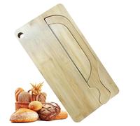 Bread Slicer 8in - Bow Knife Set, Includes Wooden Crumb Catcher Board, Ambidextrous Left Right Hand Use, Stainless Steel Cutter, Bagel Slicing Tool | for Home Cooks Pastry