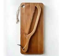 Bread Slicer Cutting Board Set, Portable Manual Bread Knife Cutter for Homemade Breads, Baguettes - Easy to Cutting