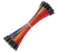 Breadboard Jumper Wires 20AWG,Bestlus Exclusives FF Jumper Cables Cables Premium Hembra a Hembra 6 '' 15CM, 10 Colores, Paquete de 120, Cabeza Cuadrada 0.1 '' para Arduino Raspberry Pi (6 '', F/F)