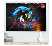 Break Dance B-boys & B-girls (hochwertiger Premium Wandkalender 2026 DIN A2 quer), Kunstdruck in Hochglanz: Tanzende Break Dancer in leuchtenden Farben.