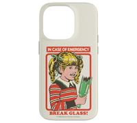 Break Glass Sarcastic Retro Vintage Funny Adult Humor Carcasa para iPhone 14 Pro