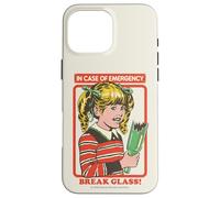 Break Glass Sarcastic Retro Vintage Funny Adult Humor Carcasa para iPhone 16 Pro Max