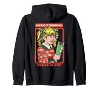 Break Glass Sarcastic Retro Vintage Funny Adult Humor Sudadera con Capucha