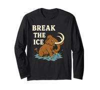 Break the Ice - Divertido juego de palabras de mamut lanudo, cayendo a través del hielo Manga Larga