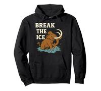 Break the Ice - Divertido juego de palabras de mamut lanudo, cayendo a través del hielo Sudadera con Capucha