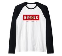 Break The Rules Wild Tiger Quotes Illustration Graphic Camiseta Manga Raglan