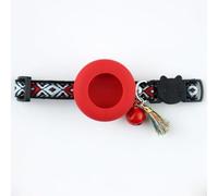 Breakaway Bobo - Collar de gato con soporte para AirTag, collar ajustable para mascotas con campana y borla, collar de seguimiento de seguridad antipérdida para gatitos, perros pequeños, uso diario en