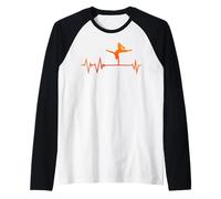 Breakdance Heartbeat B-Boy Hip Hop Bailarina Breakdancing Regalo Camiseta Manga Raglan