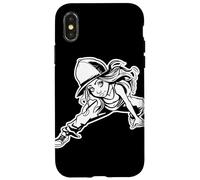 Breakdancing Girl Sketch B-Boy Hiphop Culture Carcasa para iPhone X/XS