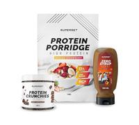 BREAKFAST PACK - PORRIDGE - PROTEIN CRUNCHIES Chocolate negro + ZERO SYRUP Caramelo