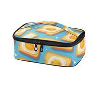 Breakfast Yummy Toast - Bolsa de almuerzo plegable para hombre, decorativa, color amarillo, para viajes, almuerzos para mujer