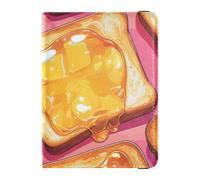 Breakfast Yummy Toast - Soporte impermeable de cuero amarillo para pasaporte, para viajes, organizador de documentos de viaje, protector de identificación, tarjeta de vacunación, cartera para hombres