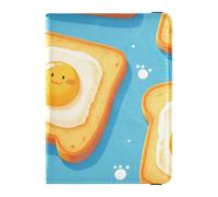 Breakfast Yummy Toast - Soporte para pasaporte de piel amarilla para viajes, funda para tarjetas de vacunación, soporte para pasaporte para hombres, impermeable, desayuno Yummy tostada amarilla, 1