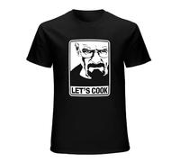 Breaking Bad Angry Walter White Let's Cook Unisex 100% Cotton Short-Sleeve T-Shirts Black S
