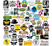 Breaking Bad - Paquete variado de calcomanías de vinilo grandes de lujo de 50 unidades, para laptop, botella de agua, álbumes de recortes, tableta, monopatín, interior/exterior