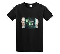 Breaking Bad Walter White and Jesse Pinkman Unisex 100% Cotton Short-Sleeve T-Shirts Black L