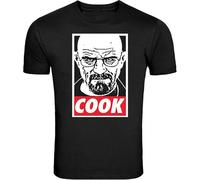 Breaking Bad Walter White Cook Heisenberg Gangster Tattoo Unisex 100% Cotton Short-Sleeve T-Shirts Black XXL