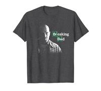 Breaking Bad Walter White with Logo Camiseta, Hombre, Jaspeado Oscuro, 5XL