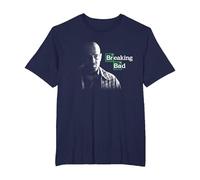 Breaking Bad Walter White with Logo Camiseta, Hombre Tallas Grandes, Azul Marino, 5X Alto