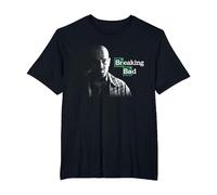 Breaking Bad Walter White with Logo Camiseta, Hombre Tallas Grandes, Negro, 5X Alto