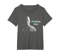 Breaking Bad Walter White with Logo Camiseta, Mujer Tallas Grandes, Asfalto, 1XL Grande