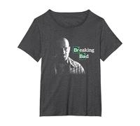 Breaking Bad Walter White with Logo Camiseta, Mujer Tallas Grandes, Jaspeado Oscuro, 5XL Grande