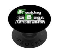 Breaking Bugs Código de Programador Funny Coding PopSockets PopGrip Adhesivo