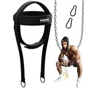 Breaking Limits Arnés de Cuello Con Cierre de Velcro, Correa Para Cabeza y Barbilla, Entrenador Para Artes Marciales, Dispositivo de Entrenamiento, Cadena de 81 cm