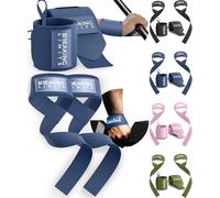 Breaking Limits Muñequeras para gimnasio para levantamiento de pesas, correas de levantamiento de peso muerto, correas de muñeca para levantamiento de pesas, hombres y mujeres, Muñequeras para