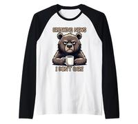 Breaking News I Don't Care Camiseta Manga Raglan