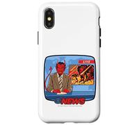 Breaking News Satan Occult Retro Vintage Funny Adult Humor Carcasa para iPhone X/XS