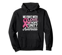 Breast Awareness We Fight with Love Hope Unity Cinta Rosa Sudadera con Capucha