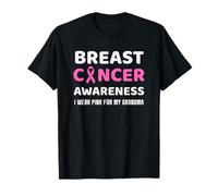 Breast Cancer Awareness I Wear Pink For My Grandma Graphic Camiseta