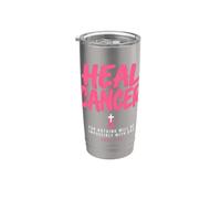 Breast Cancer Awareness Month He Can Heal Christian God Vaso térmico de acero inoxidable de doble pared