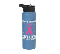 Breast Cancer Awareness Support Gifts Medical Doctors Nurses Stainless Steel Insulated Water Bottle