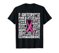 Breast Cancer Shirt Women Wife Survivor She Is A Fighter Camiseta