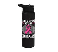 Breast Cancer Support Gifts Breast Cancer Awareness Family Stainless Steel Insulated Water Bottle