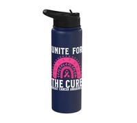 Breast Cancer Support Gifts Breast Cancer Awareness Women Stainless Steel Insulated Water Bottle